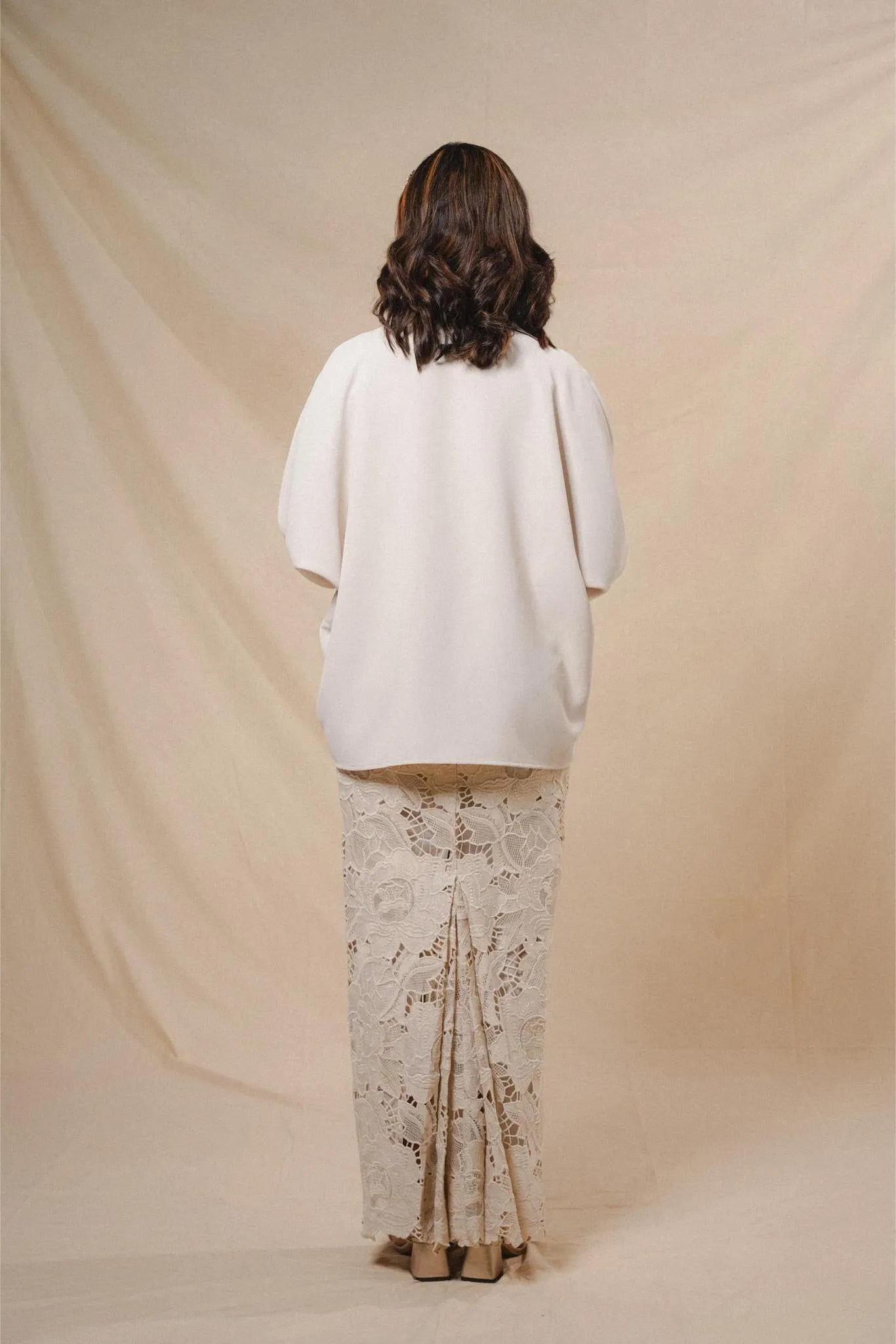 GAIA LACE SKIRT IN IVORY