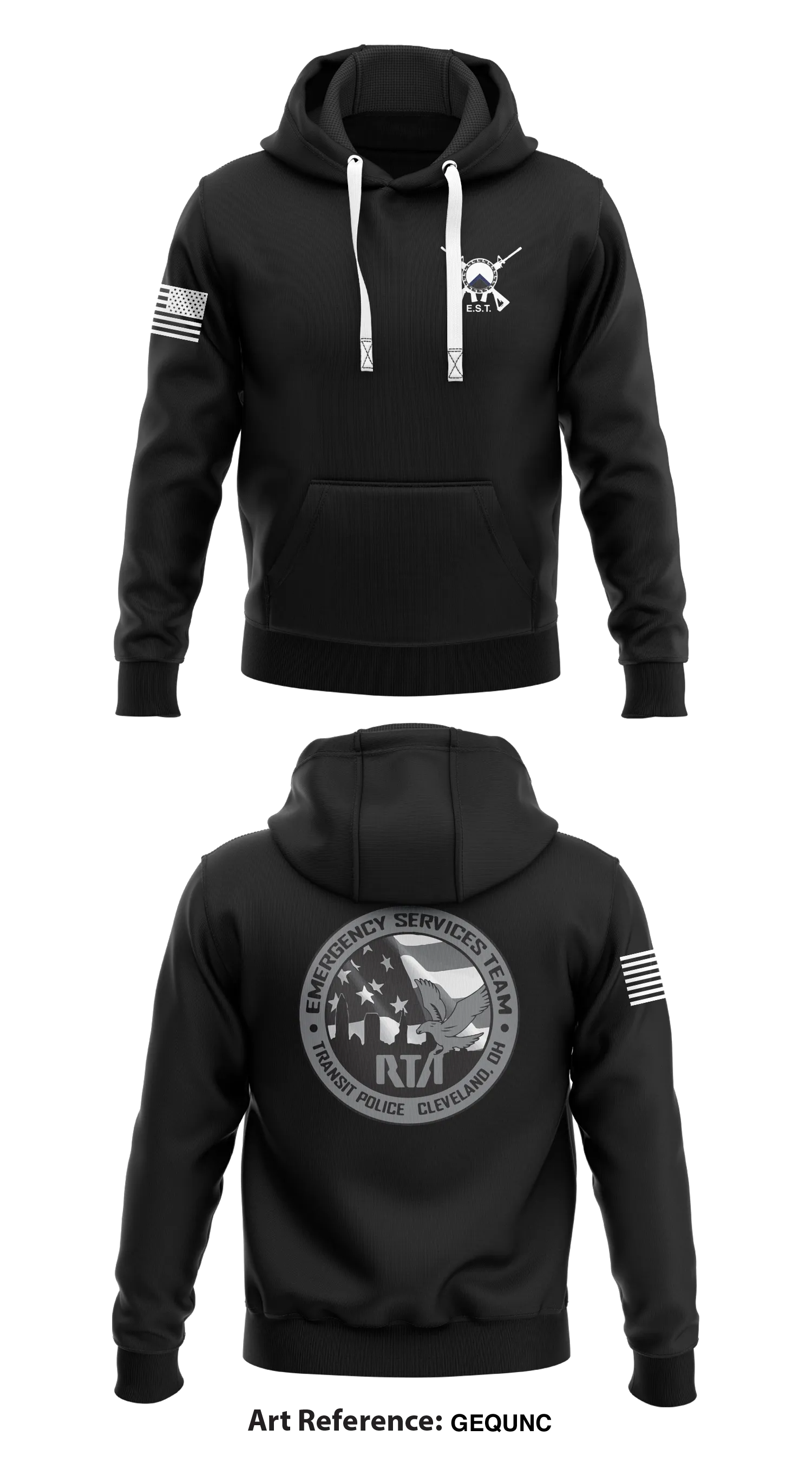 GCRTA Emergency Service Team (EST) Store 1  Core Men's Hooded Performance Sweatshirt - GEQUNc
