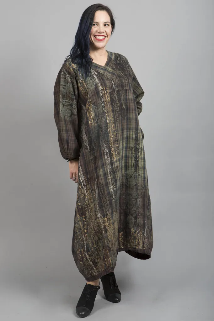 Gilded Dreams Blue Moon Dress Printed