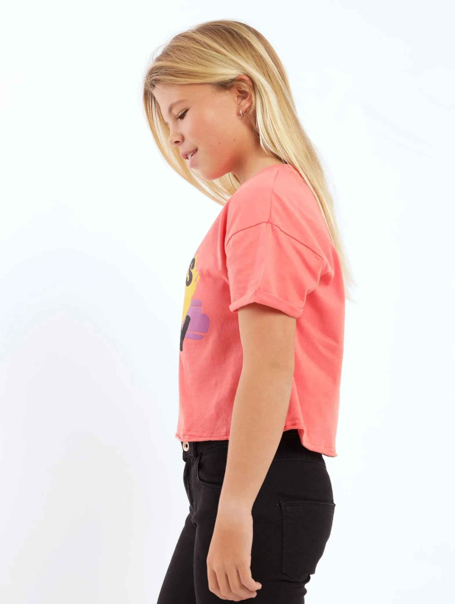 Girls Boss Lady Boxy Tee - Watermelon