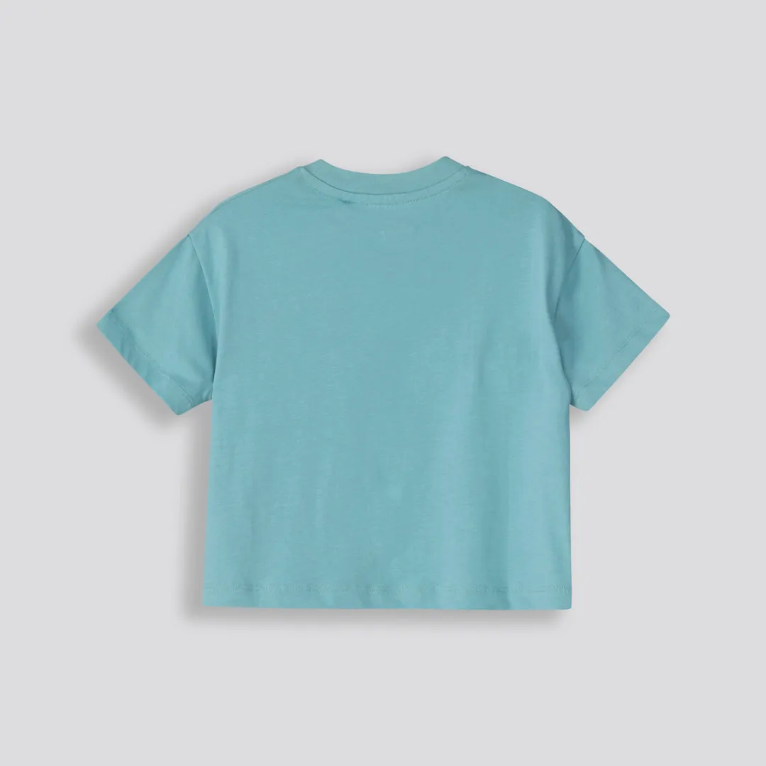 Girls Cropped T-Shirt _ 153144 _ Tortoise