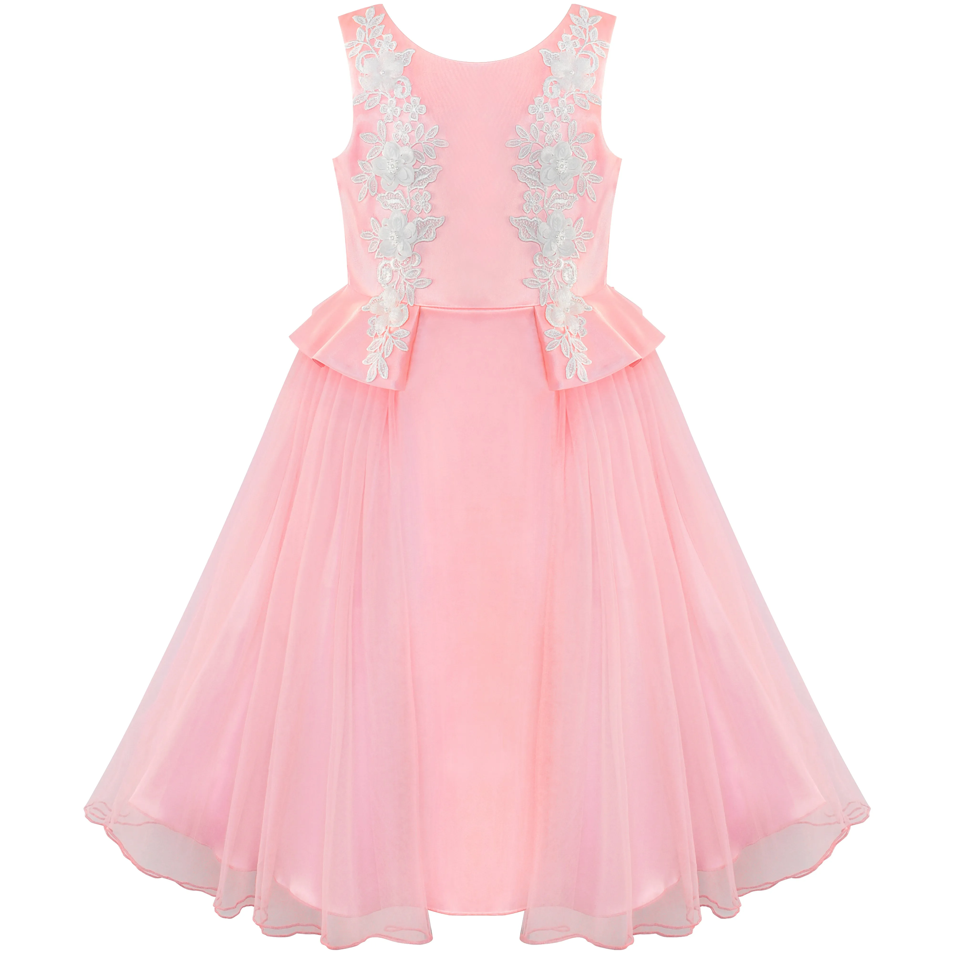 Girls Dress Cap Sleeve Wedding Party Bridesmaid Church Size 6-12 Years