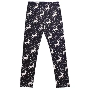 Girls Legging Christmas Pant Warm Stretch Full Length Size 2-10 Years