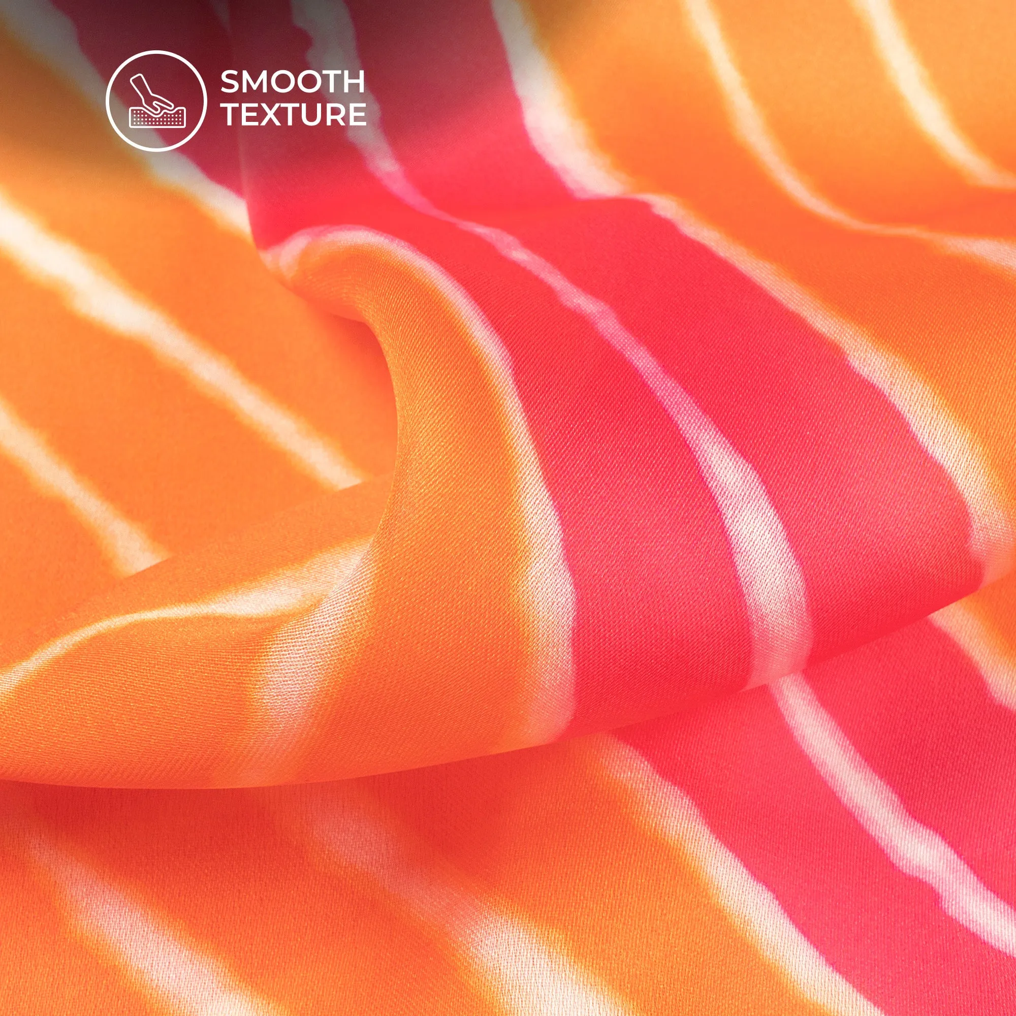 Glamorous Glimmer: Shimmer Digital Print Georgette Satin Fabric