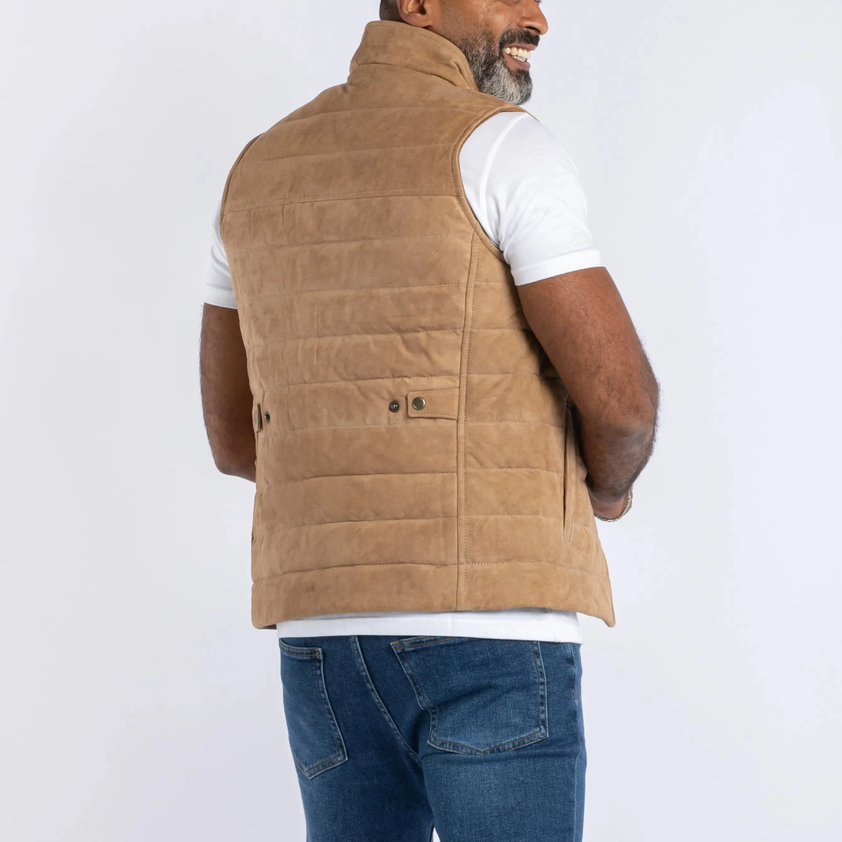 GOAT SUEDE PUFFER VEST