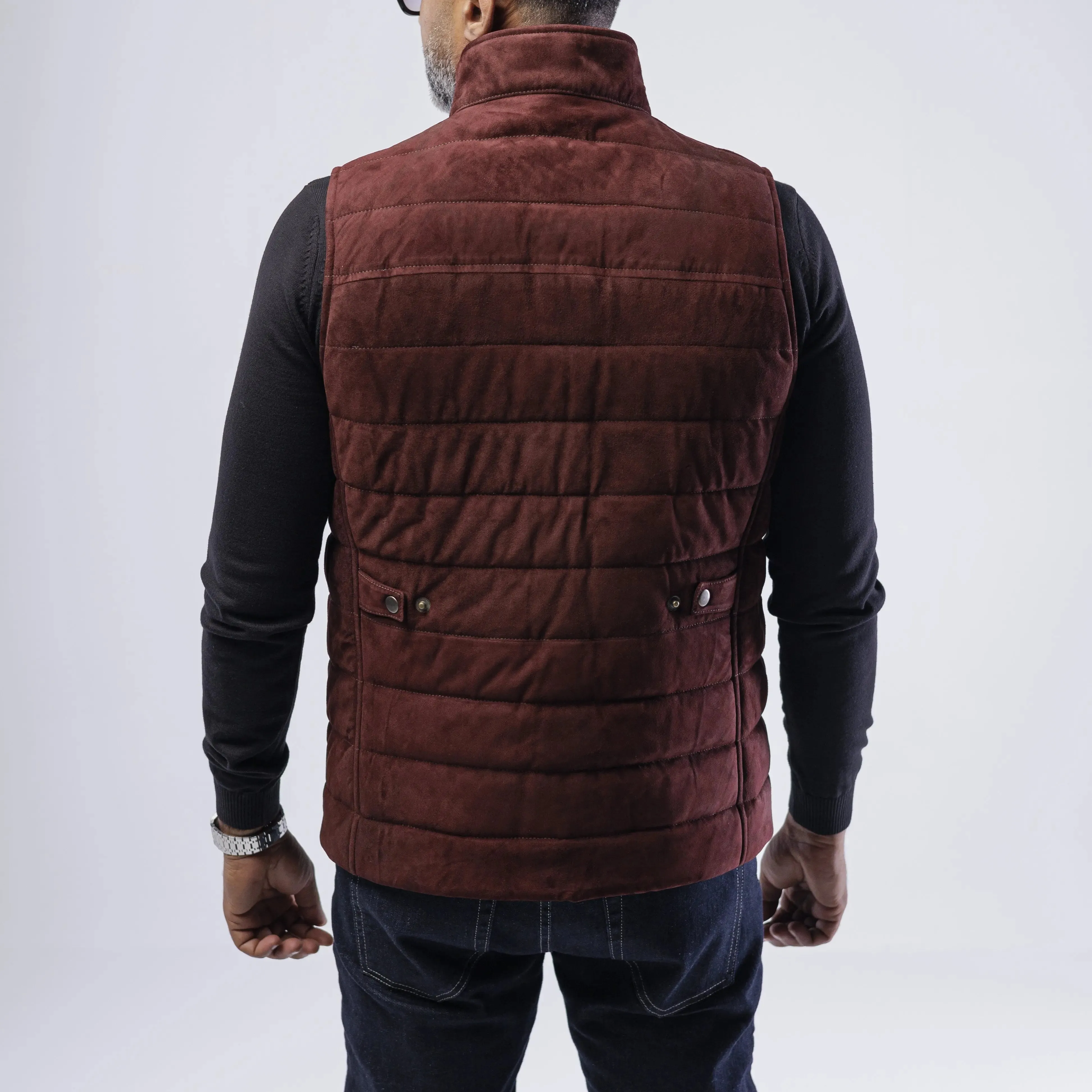 GOAT SUEDE PUFFER VEST