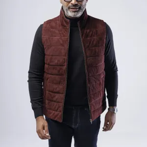GOAT SUEDE PUFFER VEST