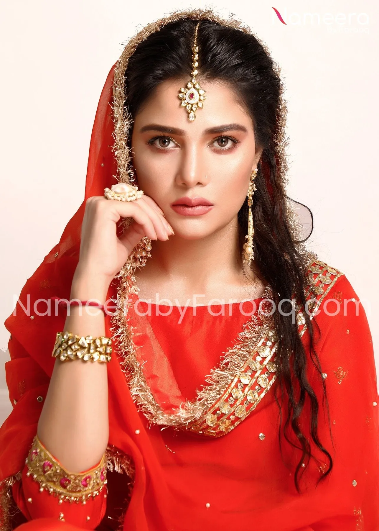 Gota work Red Salwar Kameez Wedding Wear #PN111