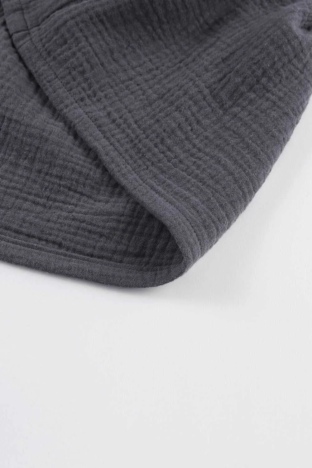 Gray Wide Leg Ruffle Jumpsuit