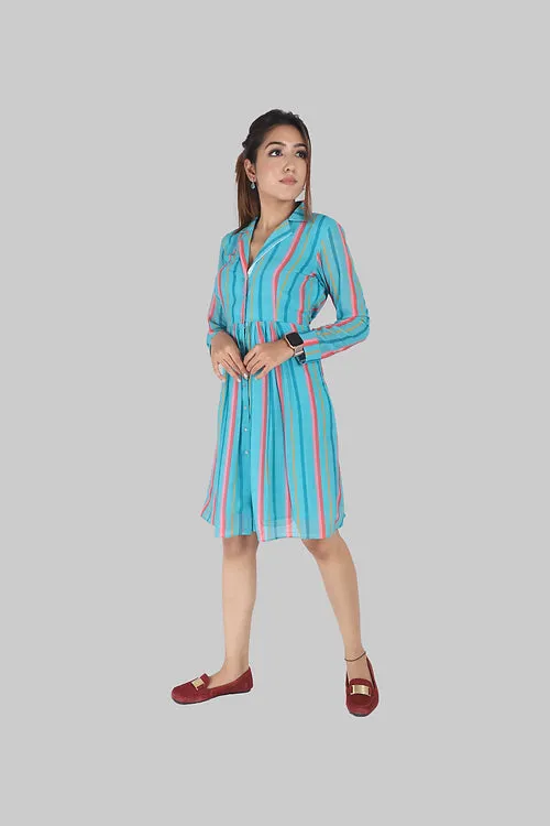 Harper Striped Skater Dress