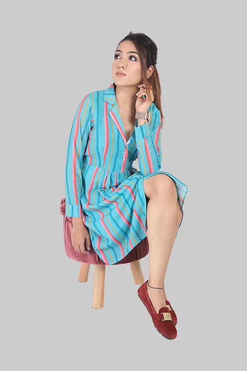 Harper Striped Skater Dress