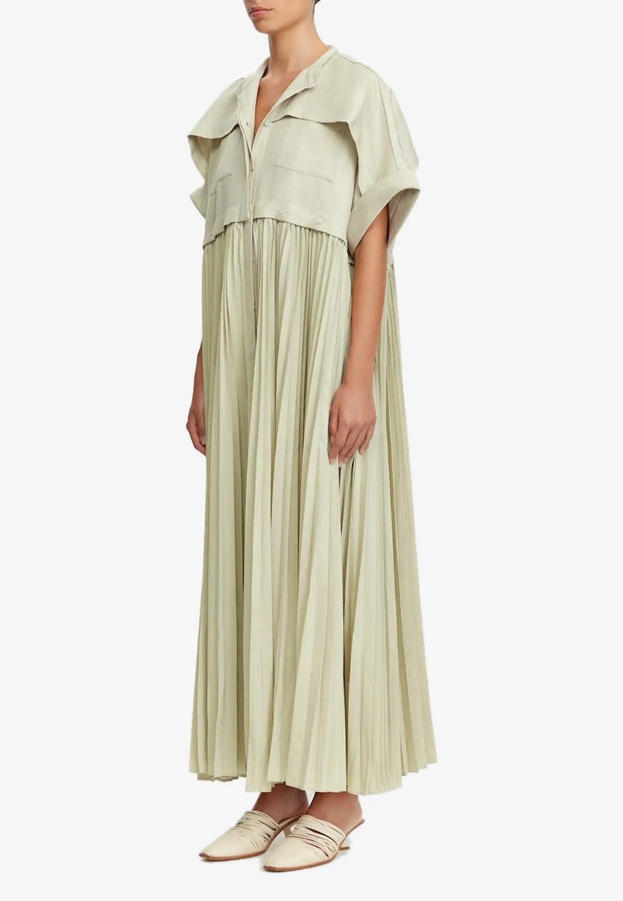 Havering Pleated Maxi Dress
