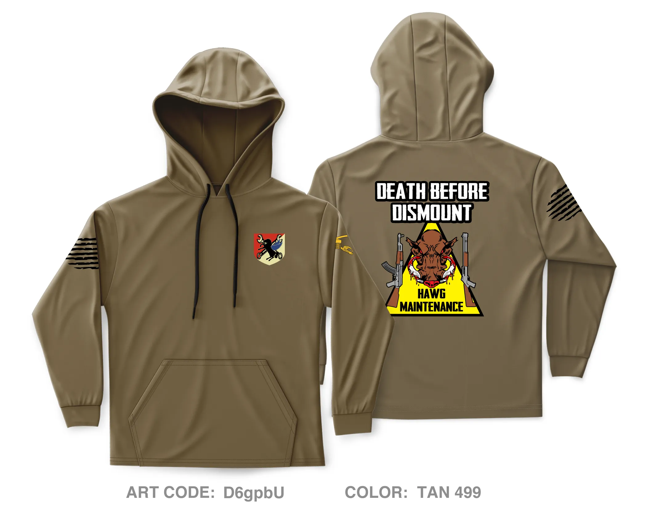 Hawg maint, HHT, 2-11th ACR, 11th ACR Core Men's Hooded Performance Sweatshirt - D6gpbU