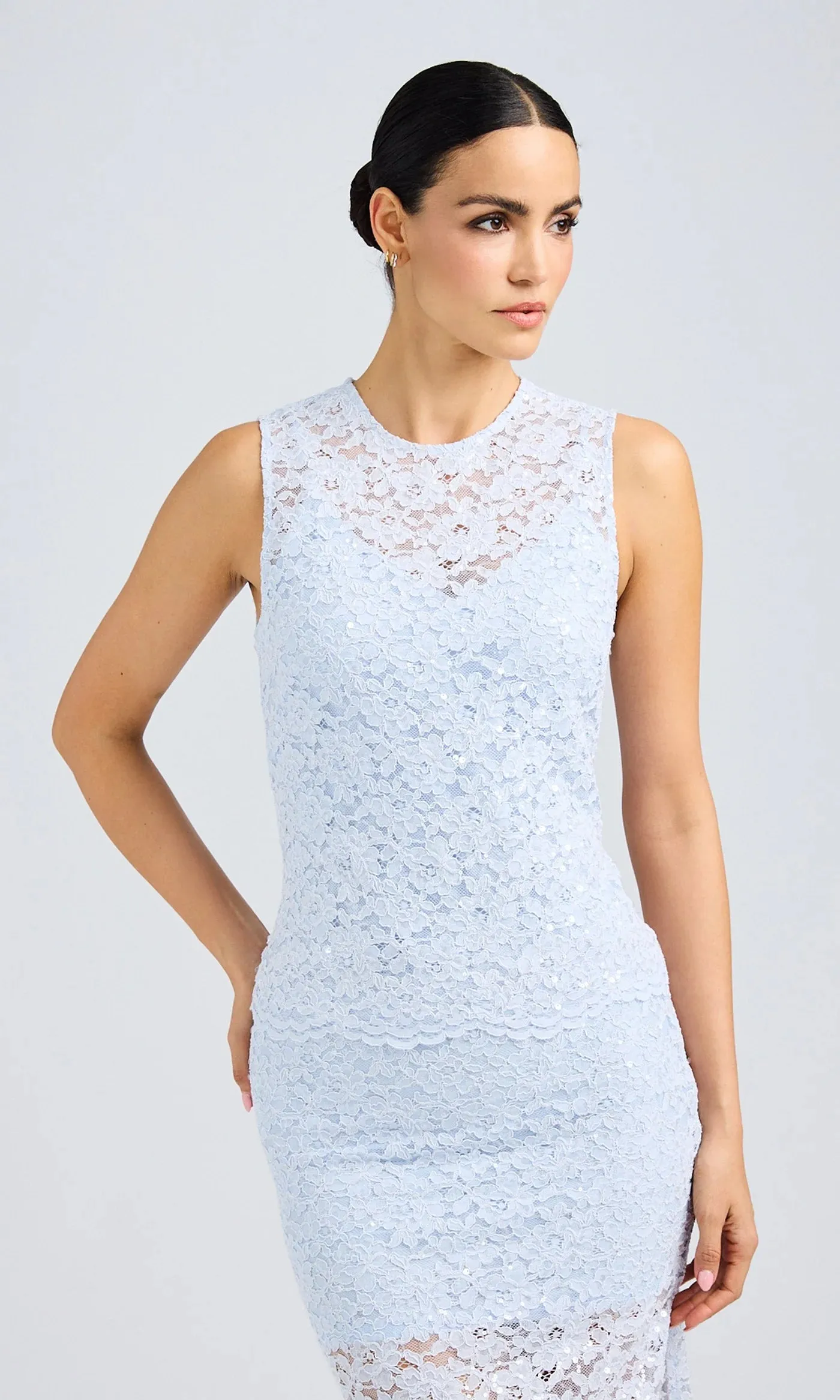 Henrietta Sequin Lace Top - Opal