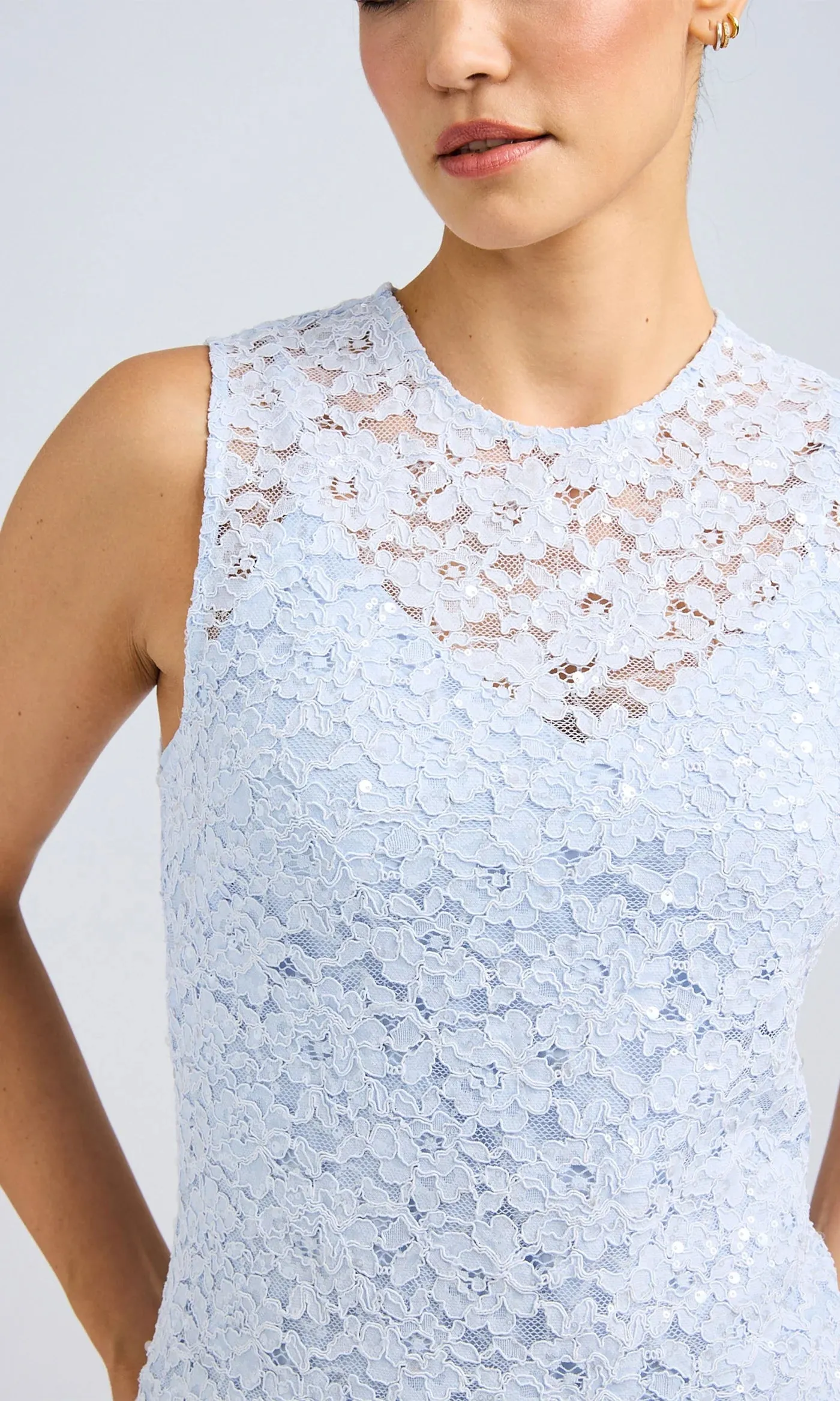 Henrietta Sequin Lace Top - Opal