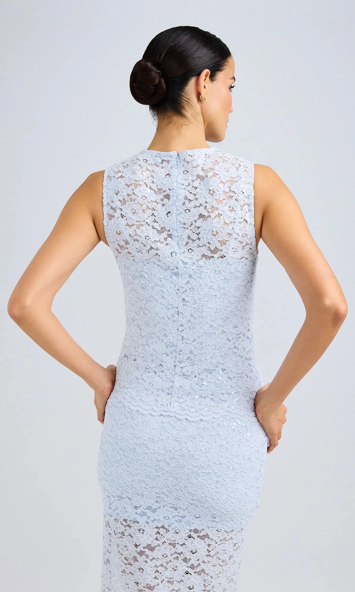 Henrietta Sequin Lace Top - Opal