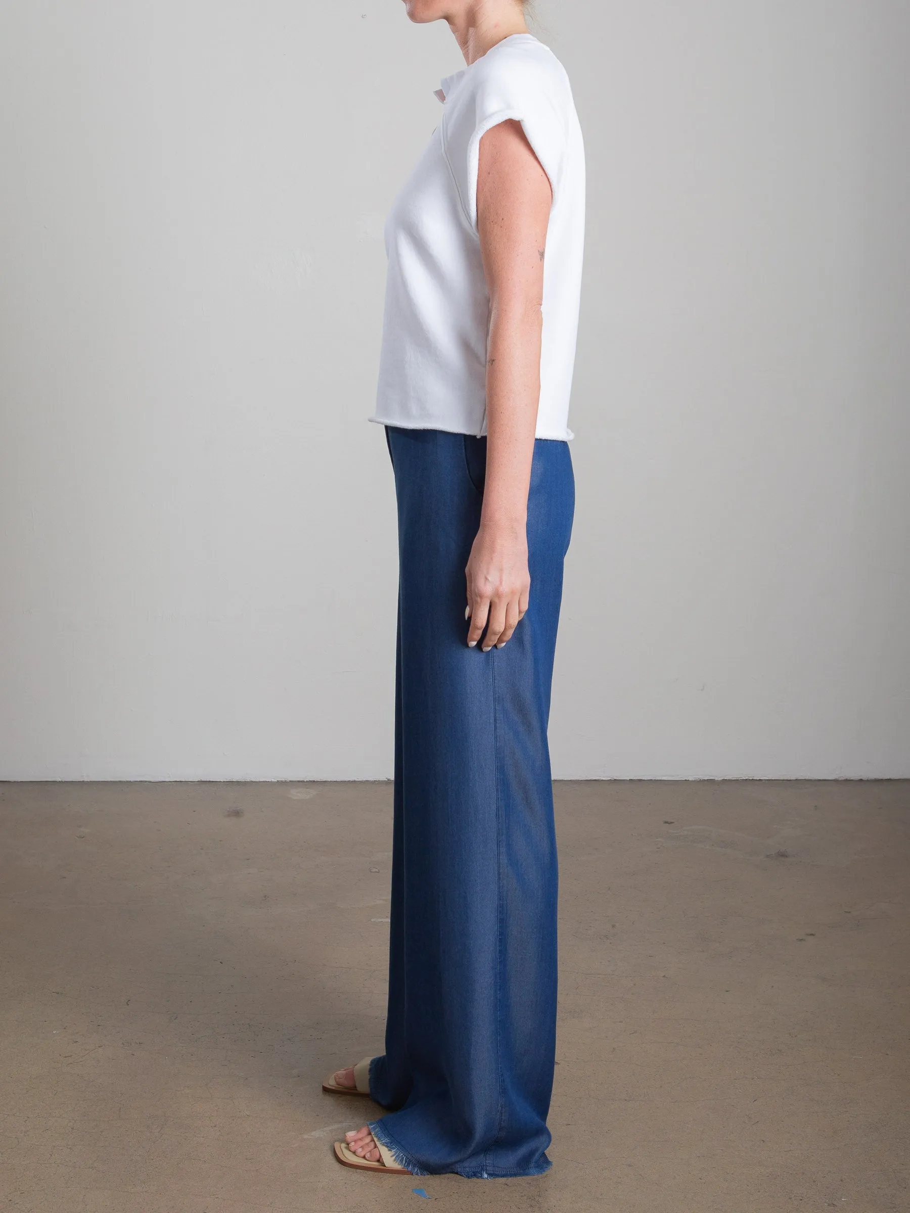 Hepburn Pant in Chambray - Rinse