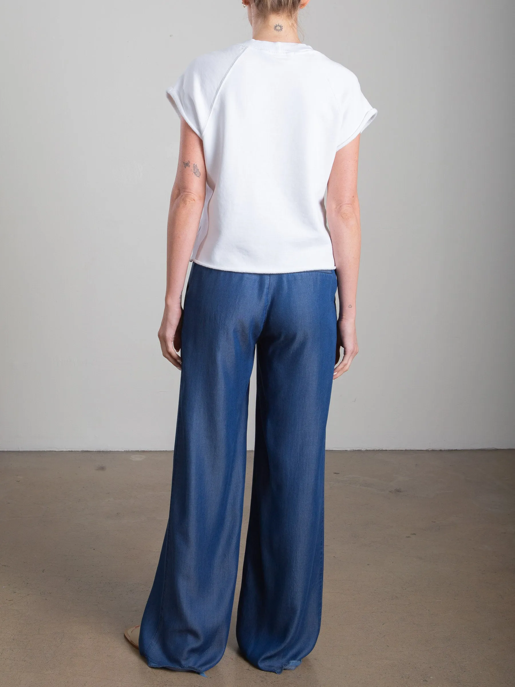 Hepburn Pant in Chambray - Rinse