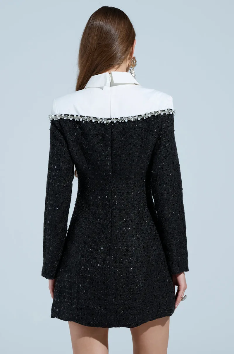HIGH CLASS MINI DRESS WITH A TIE