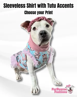 Hippo Love Dog Shirt With Tulle Accent