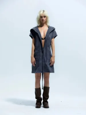 Hooded long thin coat【s0000007007】
