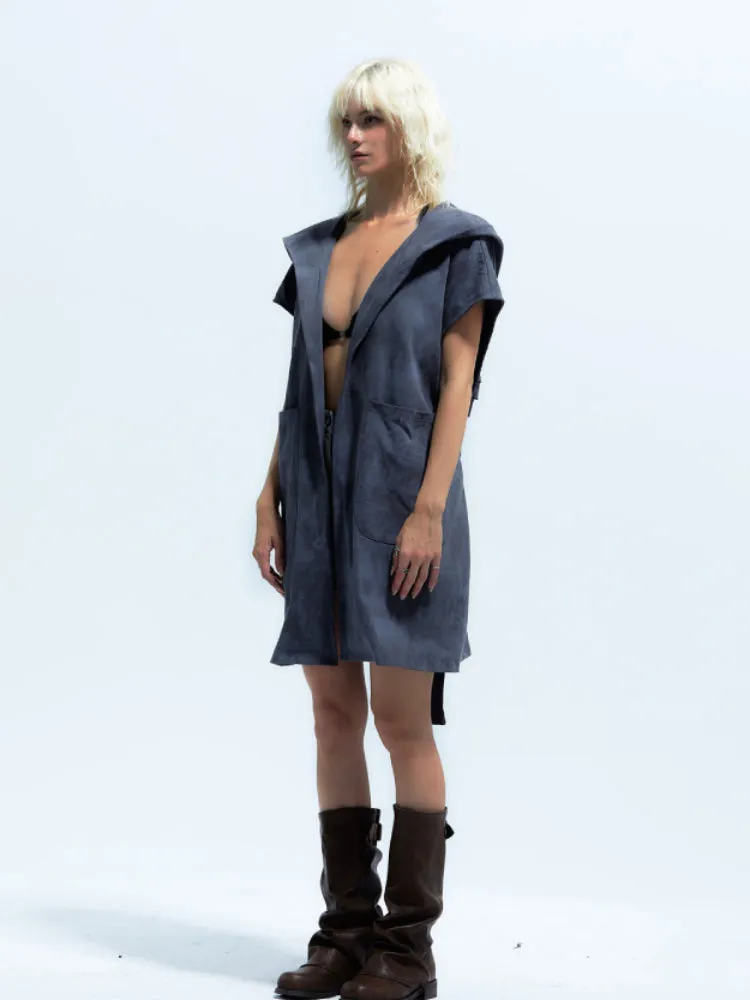 Hooded long thin coat【s0000007007】