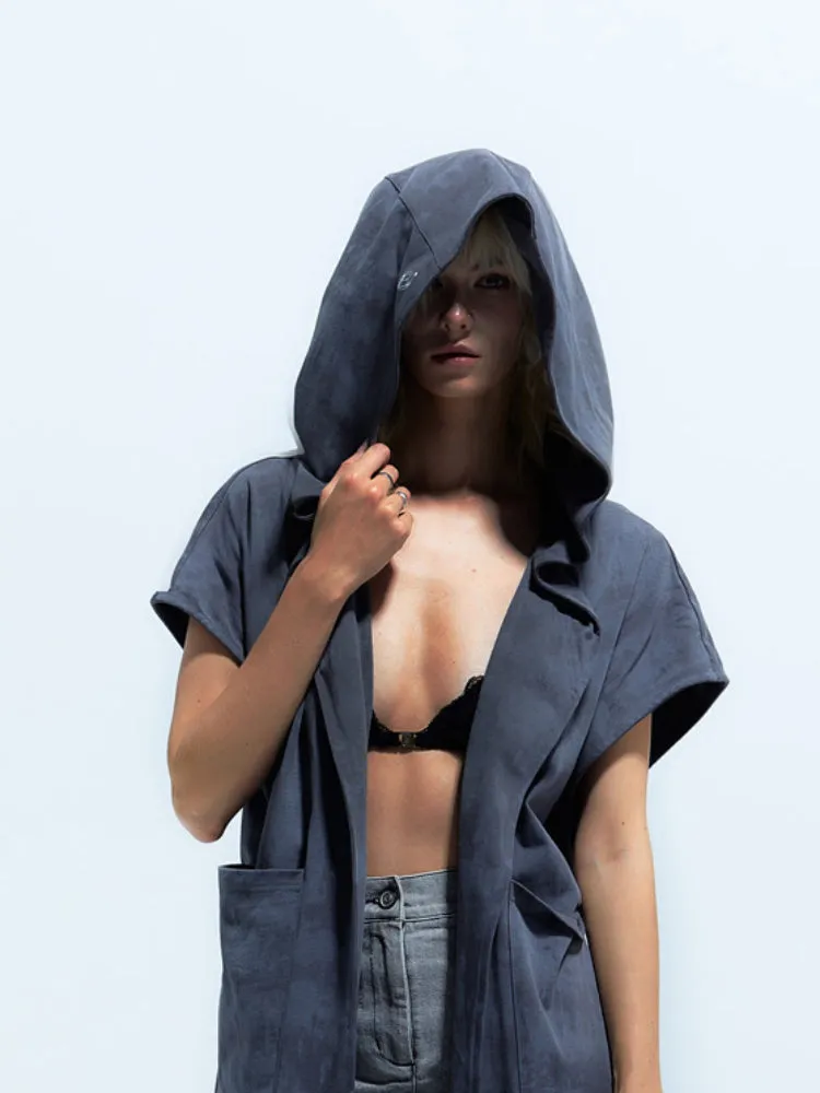 Hooded long thin coat【s0000007007】