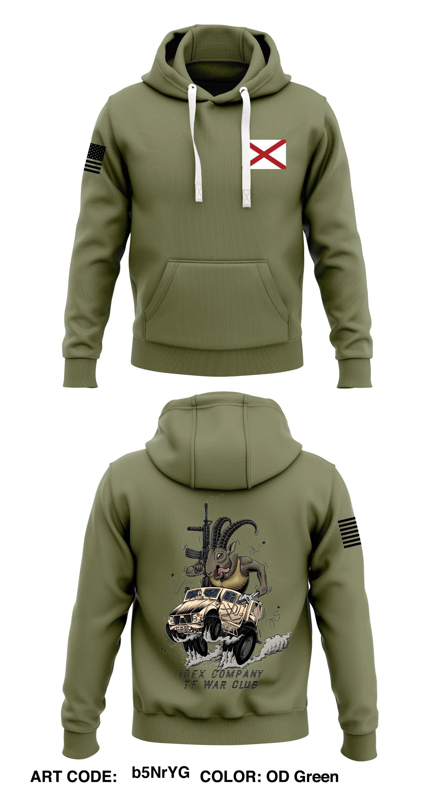 Ibex Co, Task Force War Club Store 1  Core Men's Hooded Performance Sweatshirt - b5NrYG