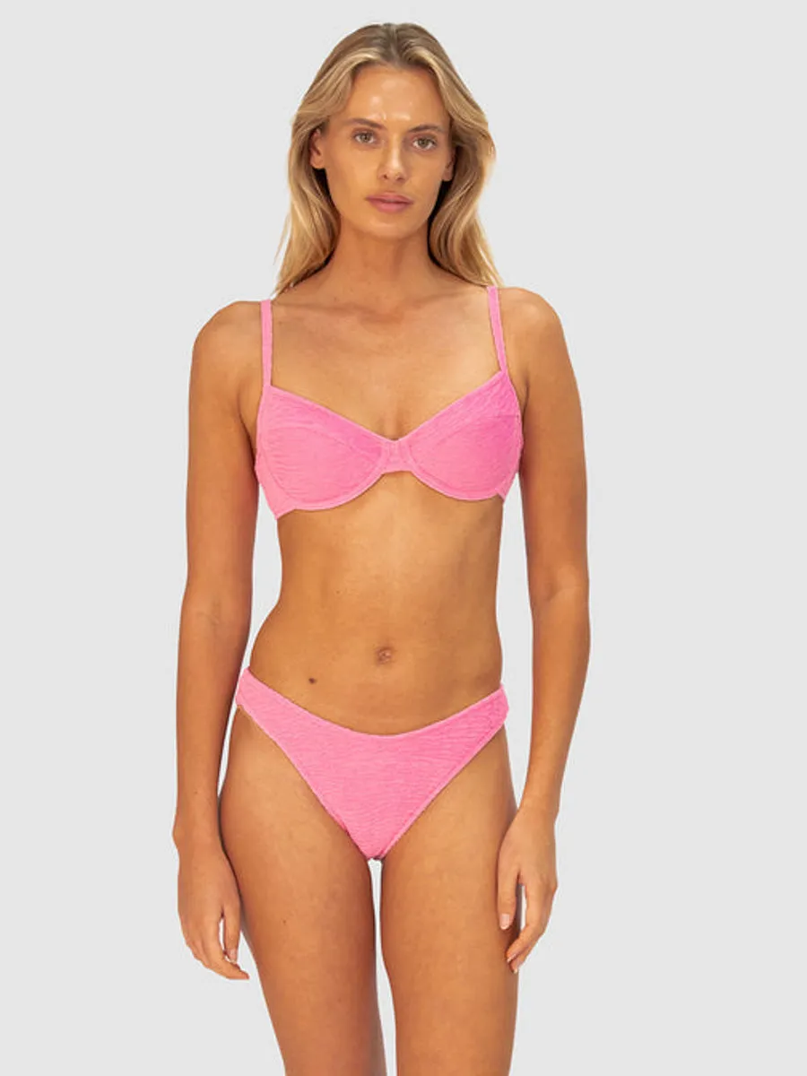 Ibiza Cheeky High Cut Bottoms in Flamingo