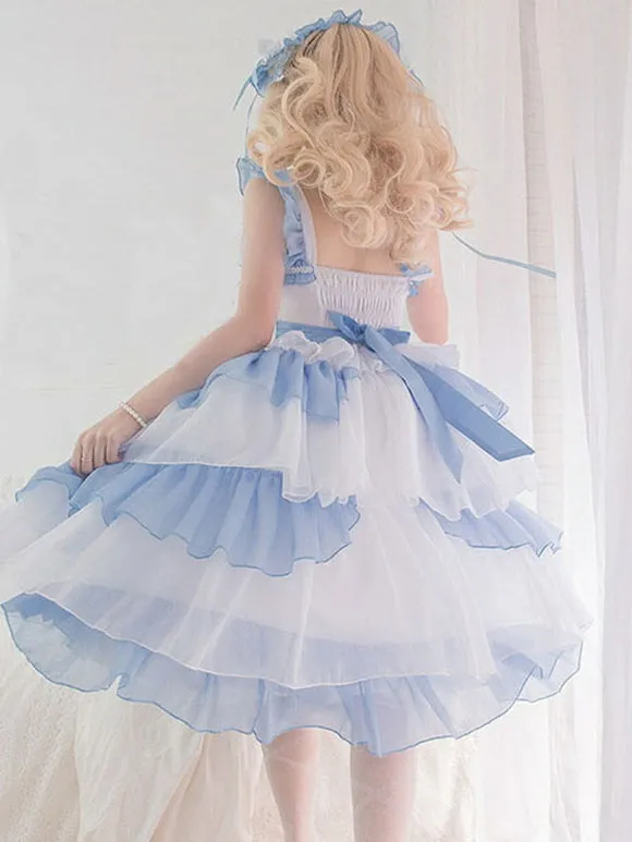 Idol clothes Lolita JSK Dress Burgundy Ruffles Floral Print Pattern Polyester Lace Up Lolita Jumper Skirts