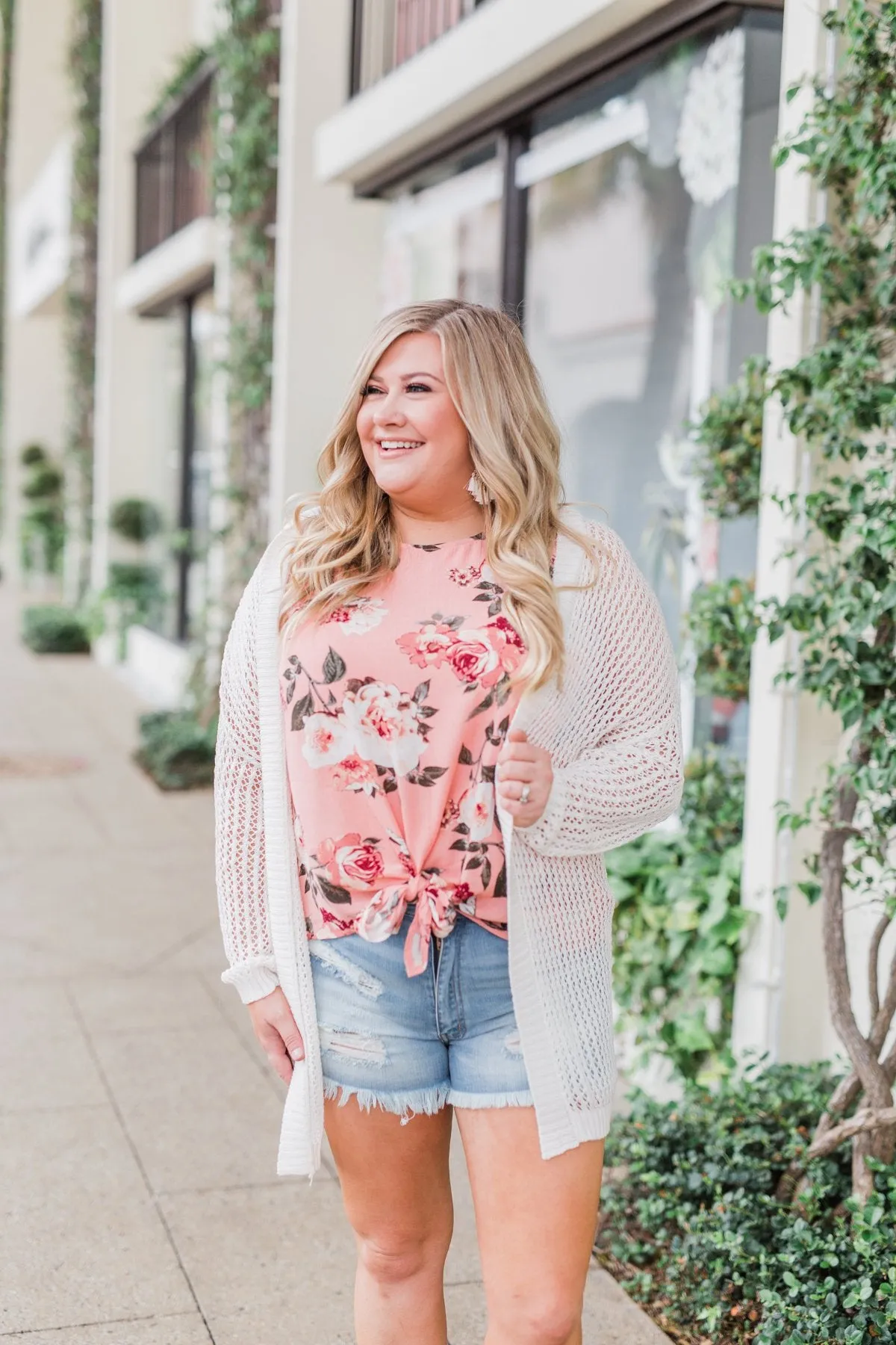 Ivory Hooded Cardigan