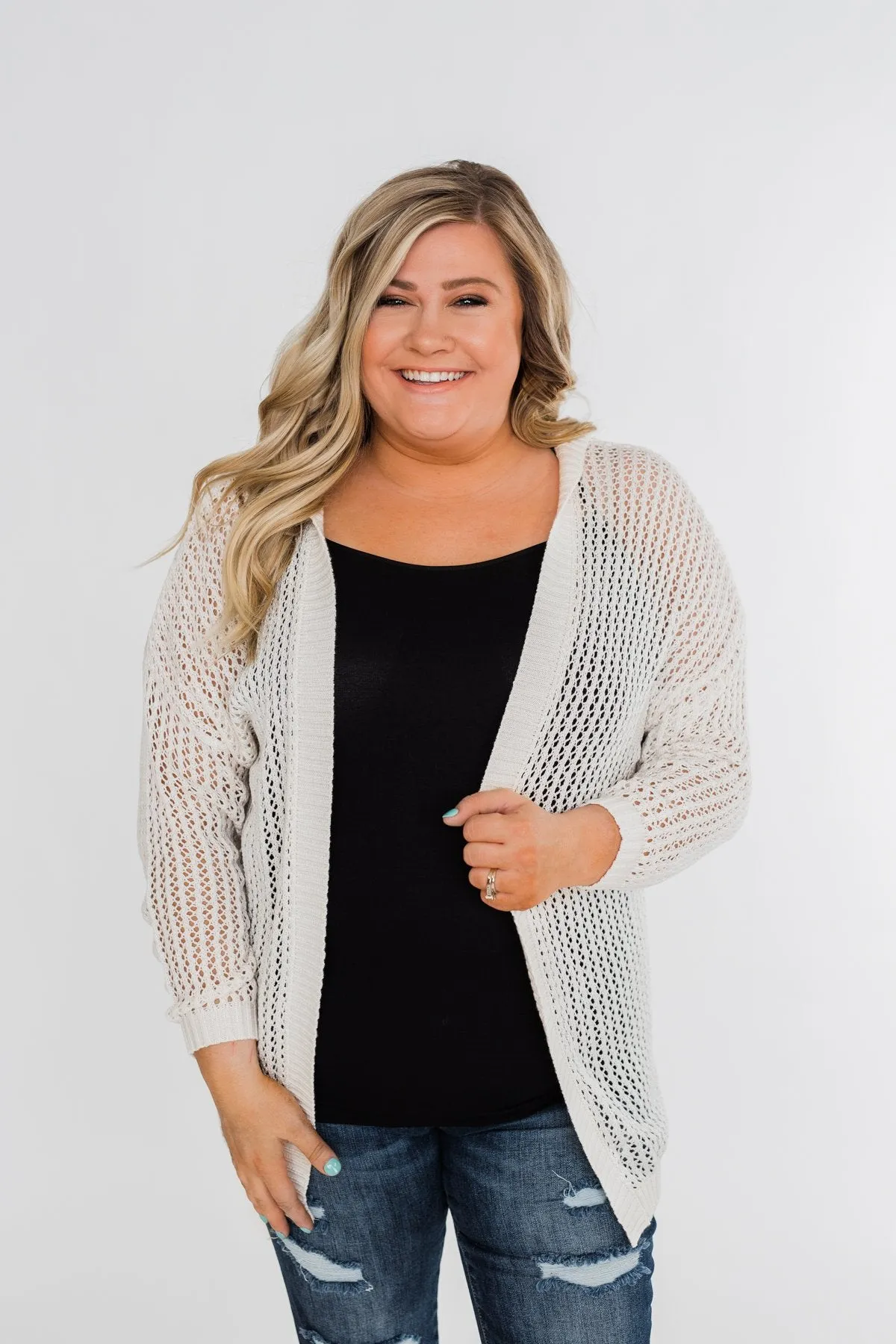 Ivory Hooded Cardigan