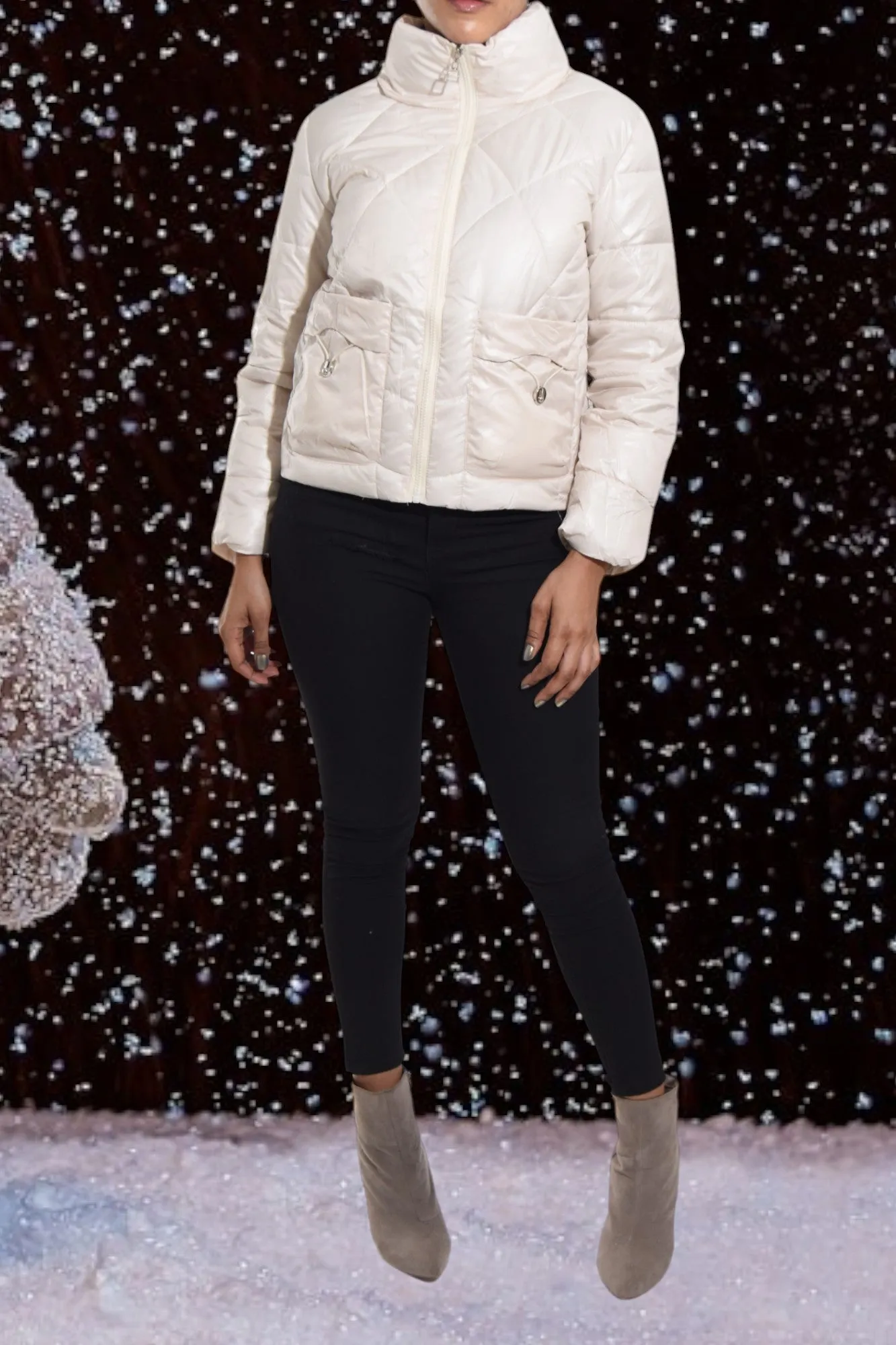 Ivory Puffer Jacket