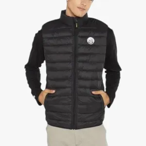 Jeep Mens Core Sleeveless Puffer Jacket Black