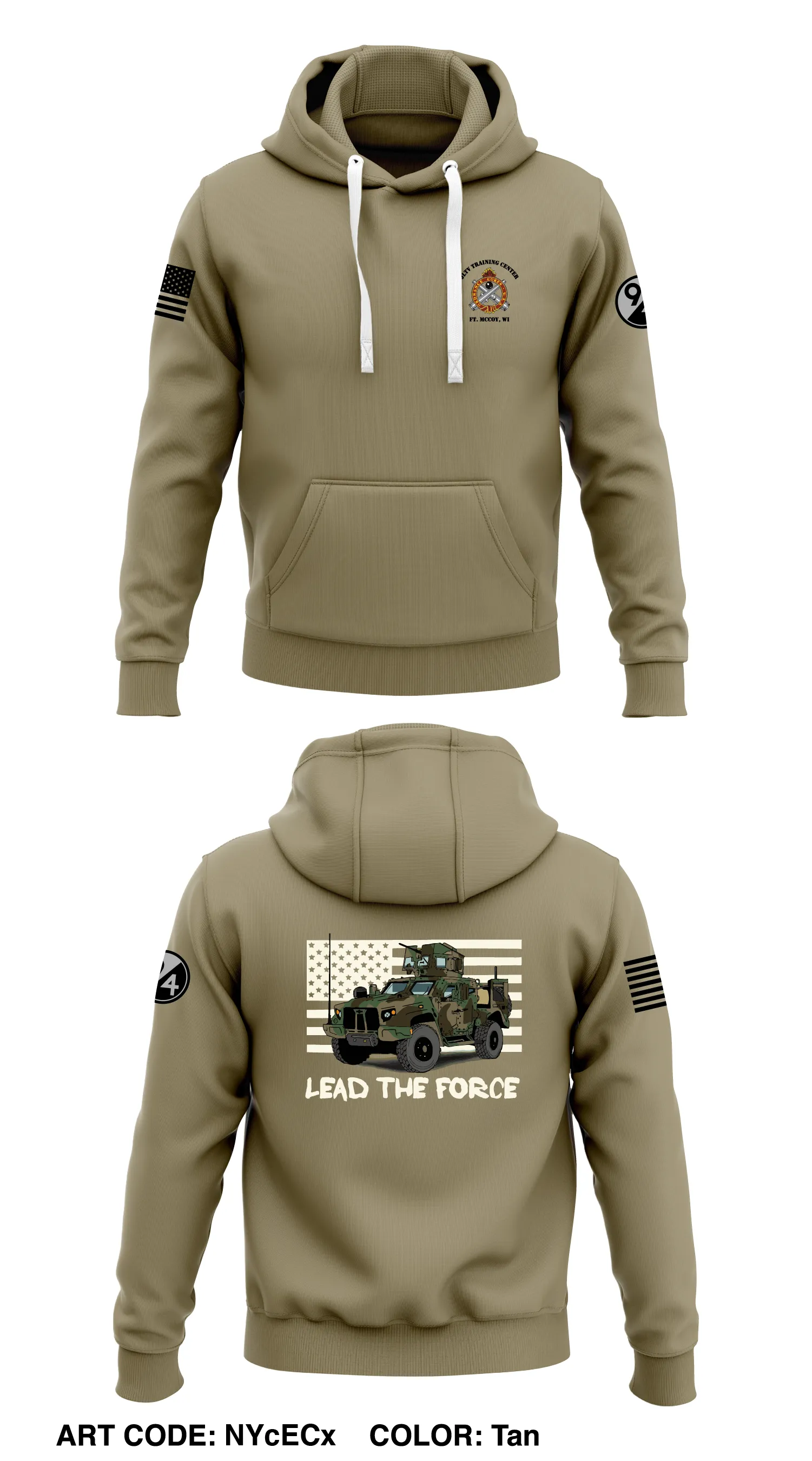 JLTV Training Center  Store 1  Core Men's Hooded Performance Sweatshirt - NYcECx-TAN