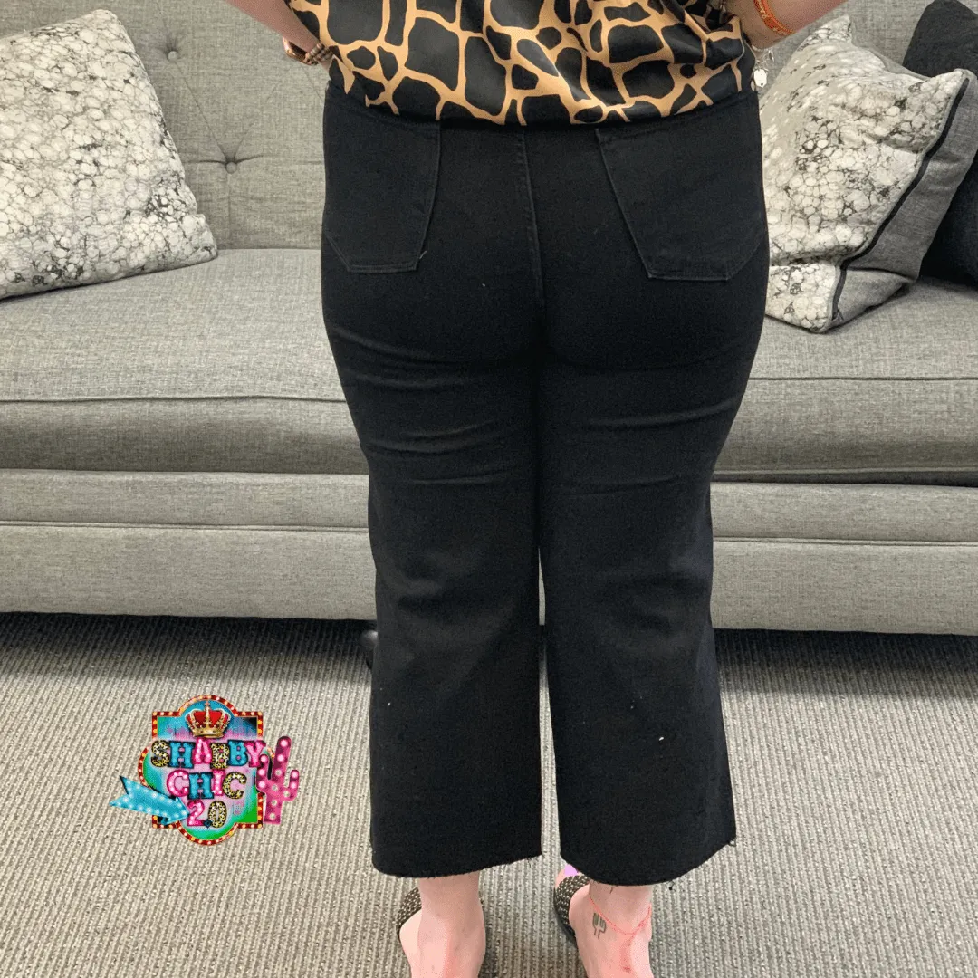 Judy Blue Tummy Control High Waist Crop Jean - Black