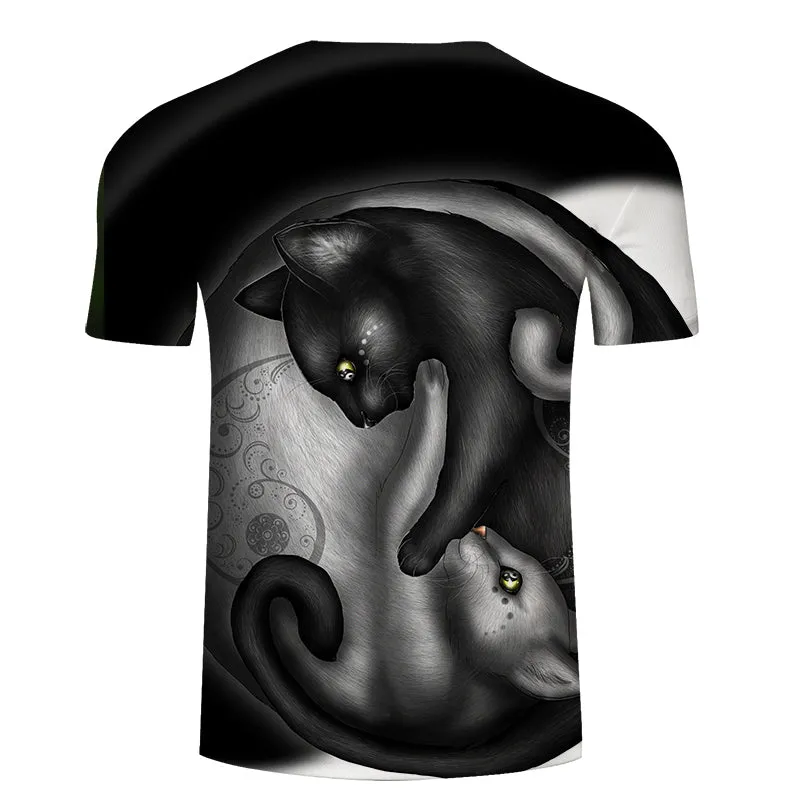 KhaliaArt Digital 3D Print Men Women Anime Short Sleeve O-neck Top&Tee