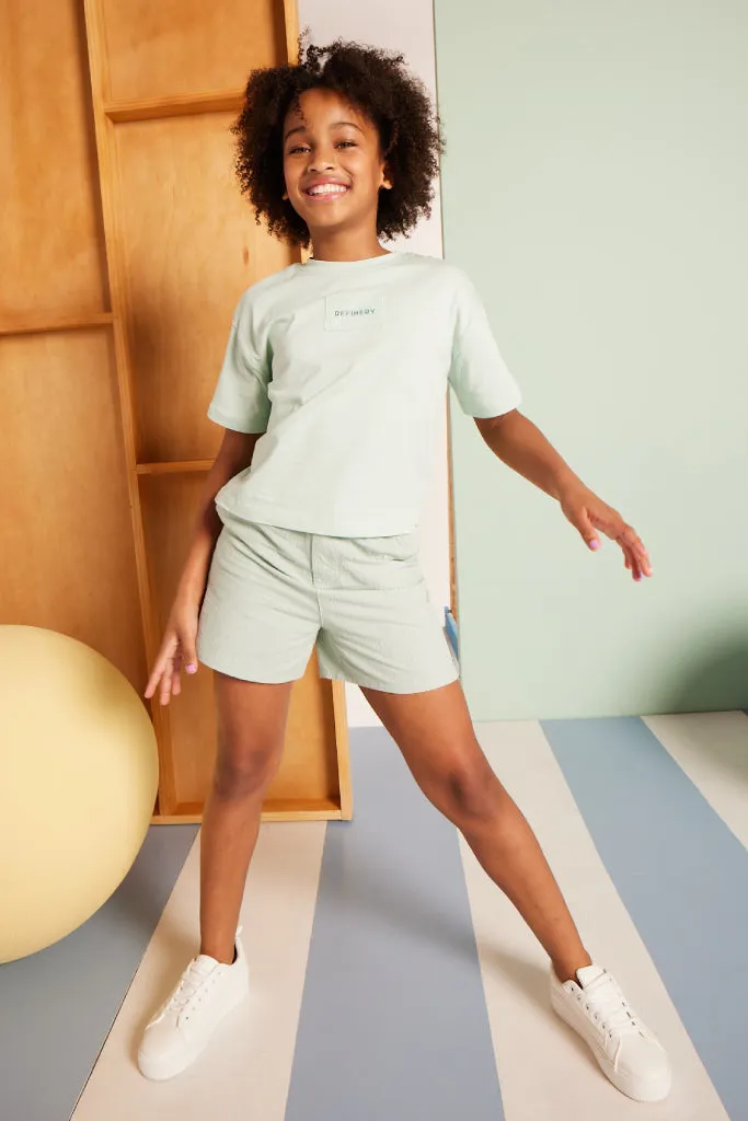 Kids Branded Tee _ 153136 _ Sage