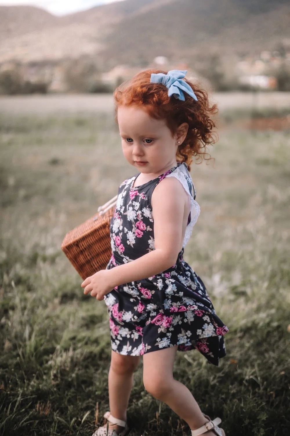 Lace Back Dress - Isla Rose in Indigo