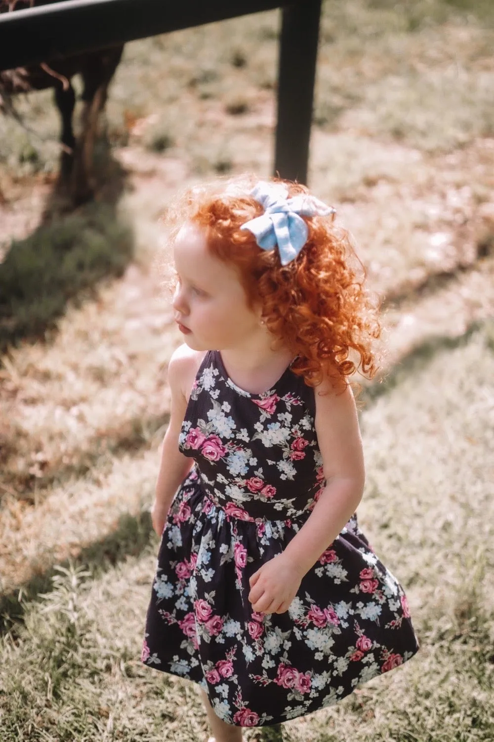 Lace Back Dress - Isla Rose in Indigo