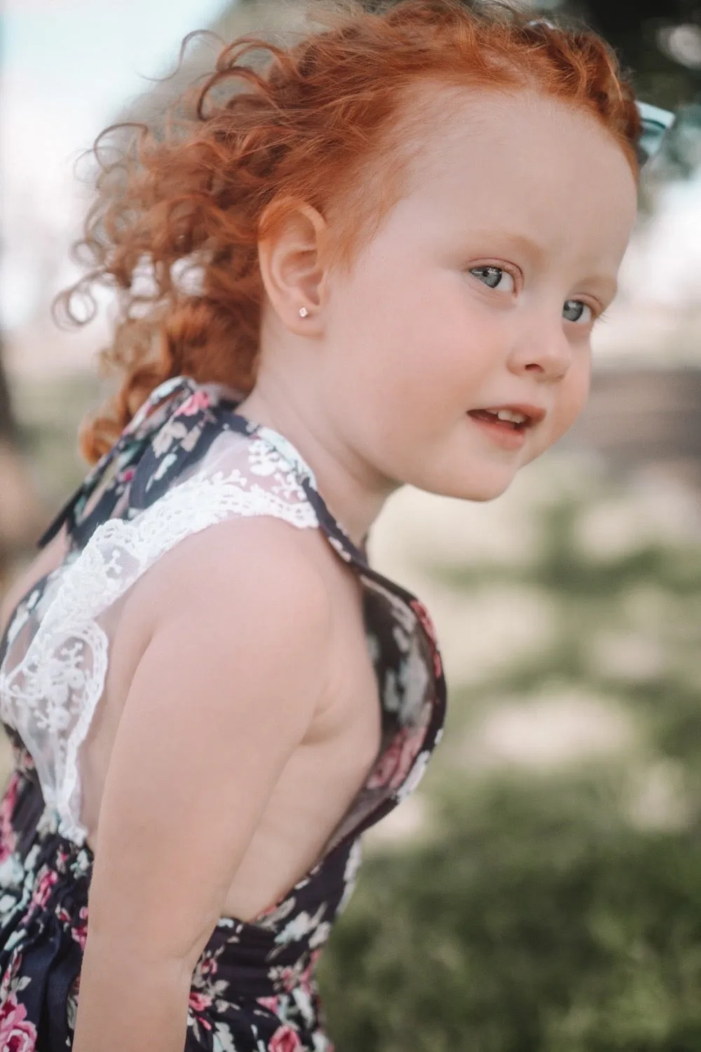 Lace Back Dress - Isla Rose in Indigo