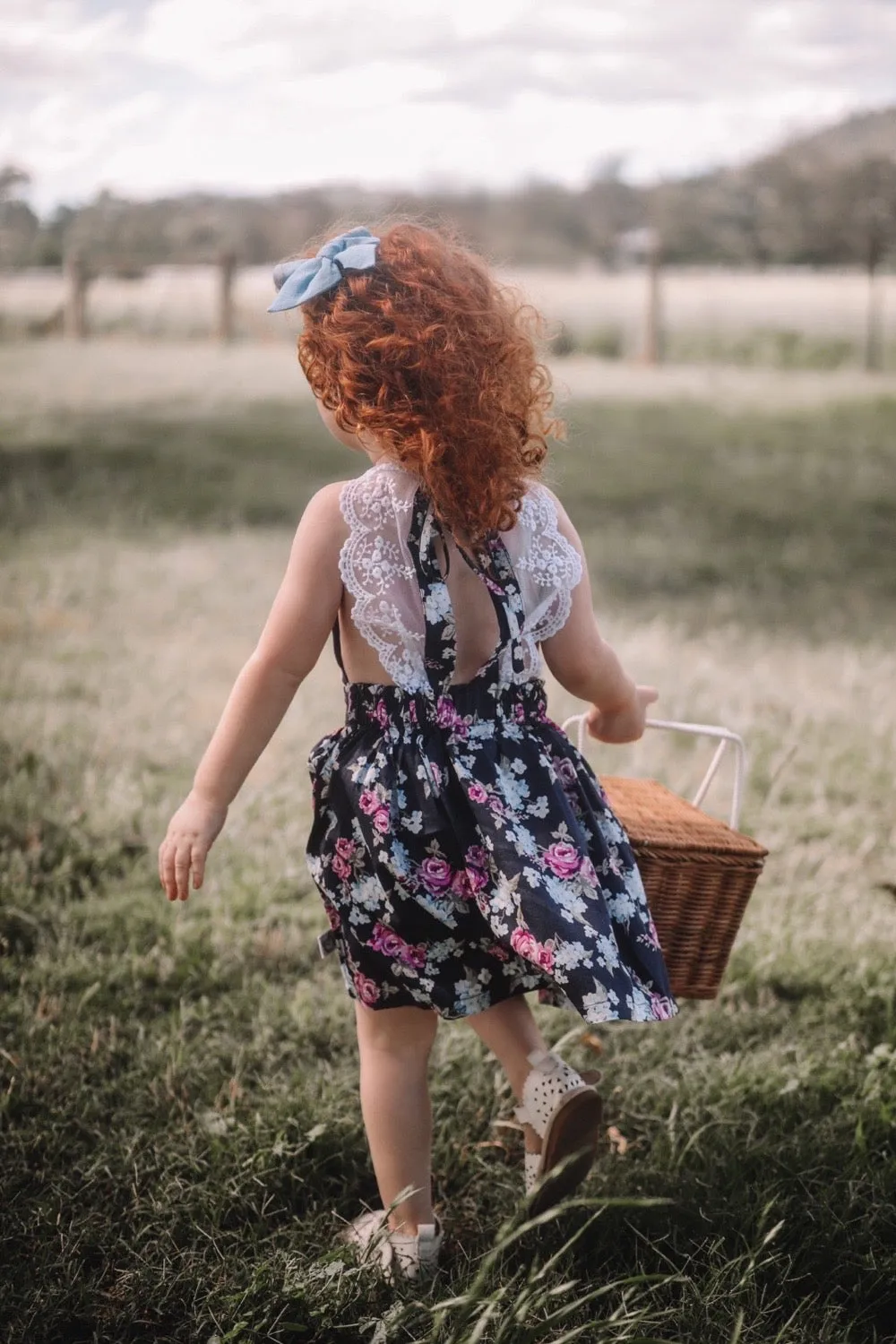 Lace Back Dress - Isla Rose in Indigo