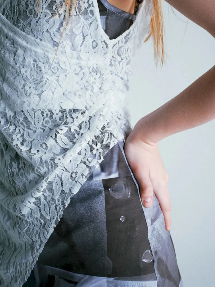 Lace Hooded Cowl Dress【s0000009285】