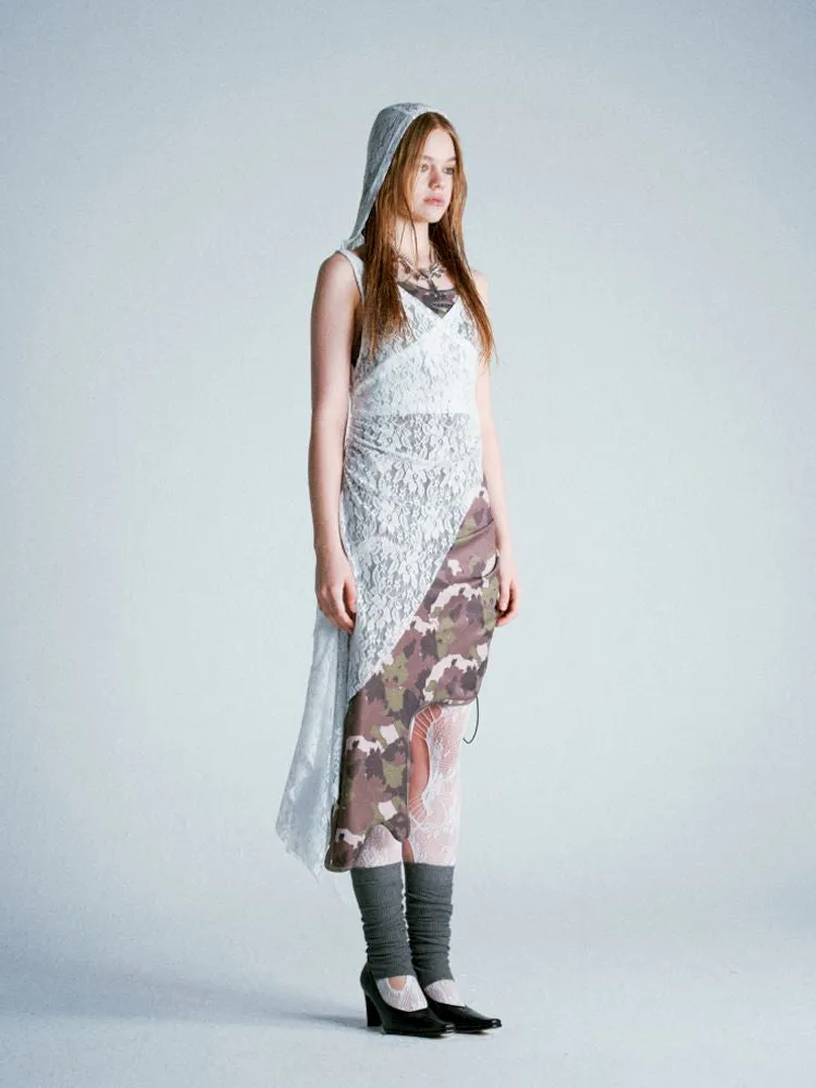 Lace Hooded Cowl Dress【s0000009285】