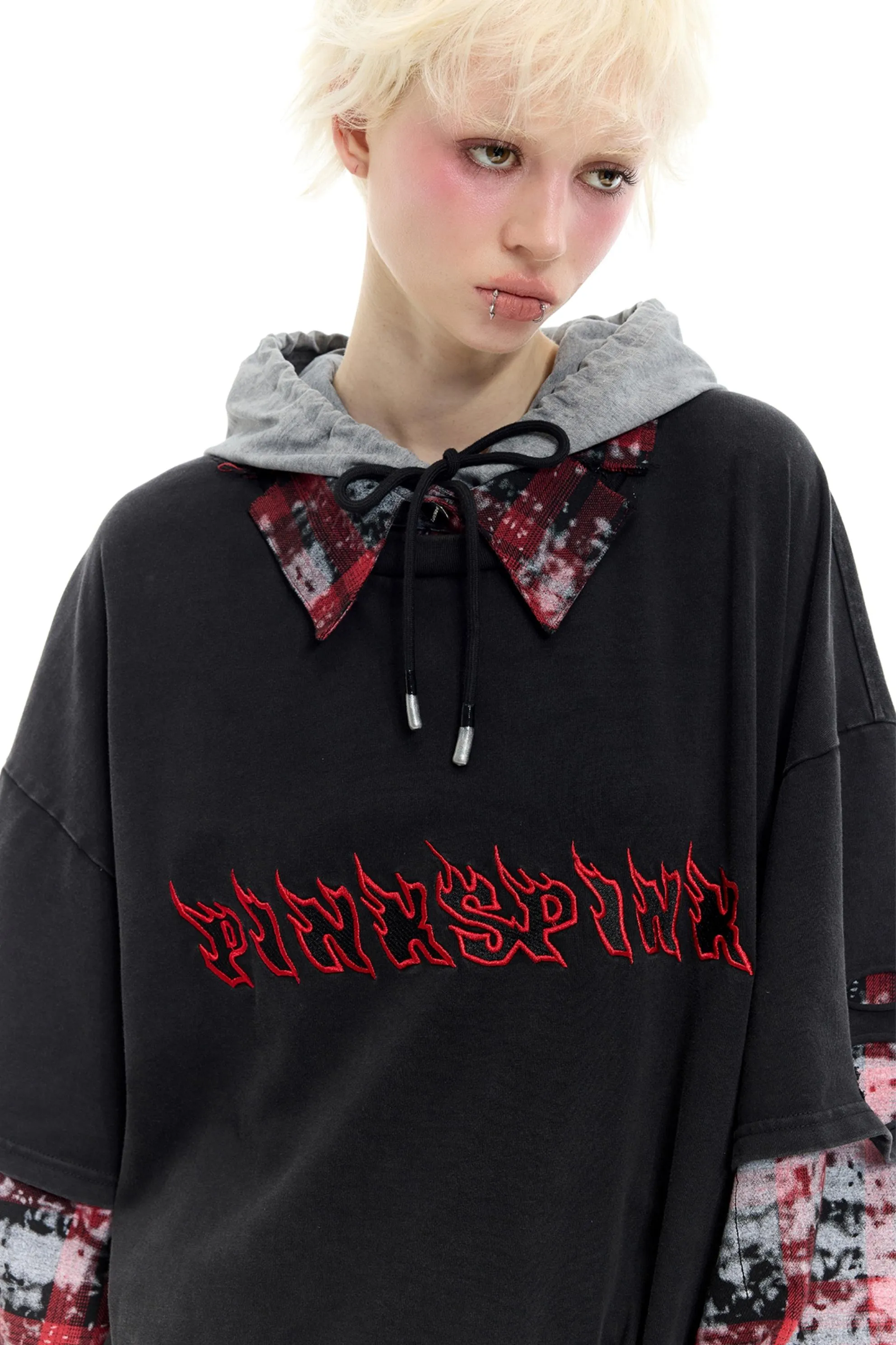 Layered Hooded T-Shirt