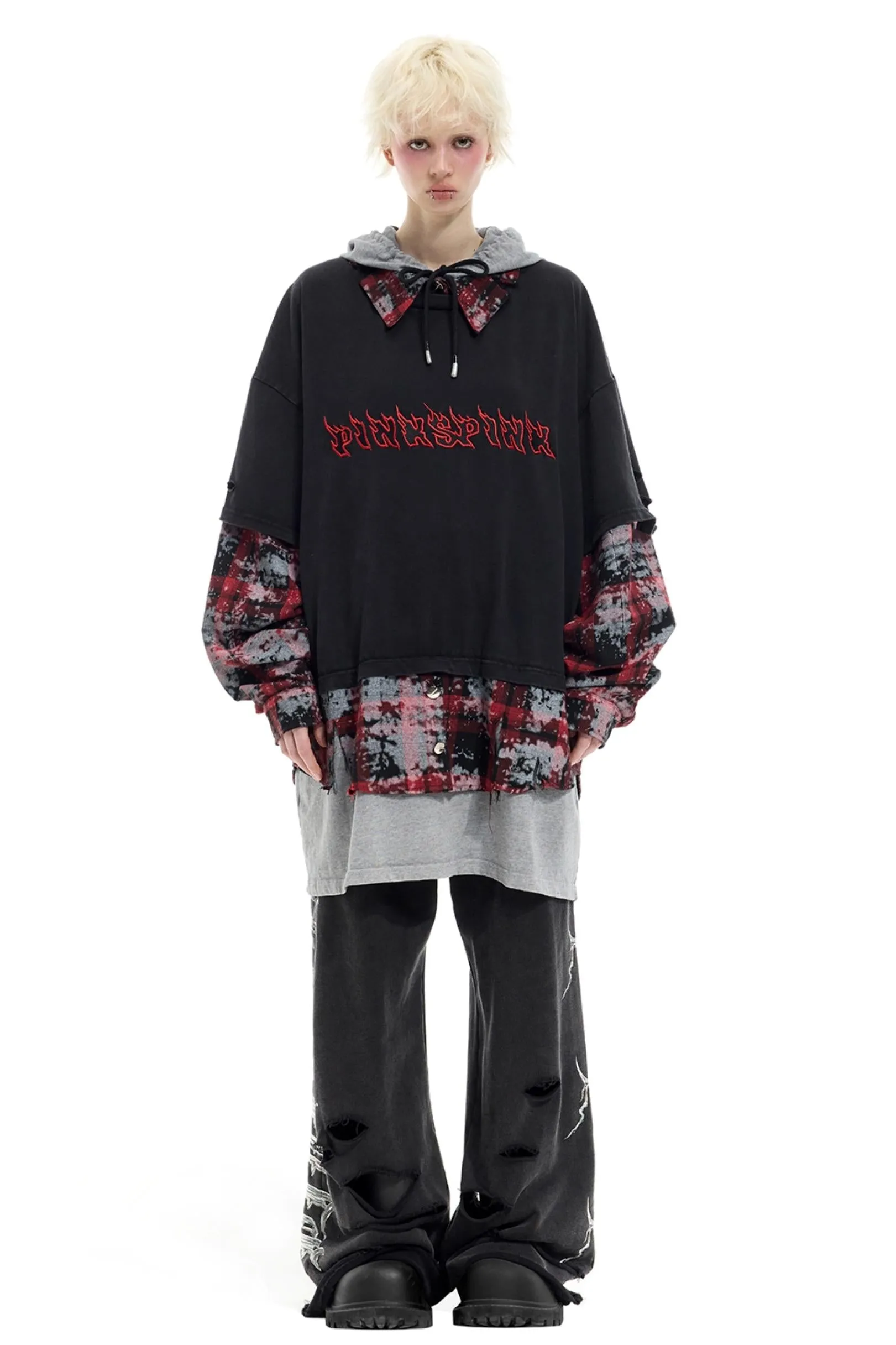 Layered Hooded T-Shirt