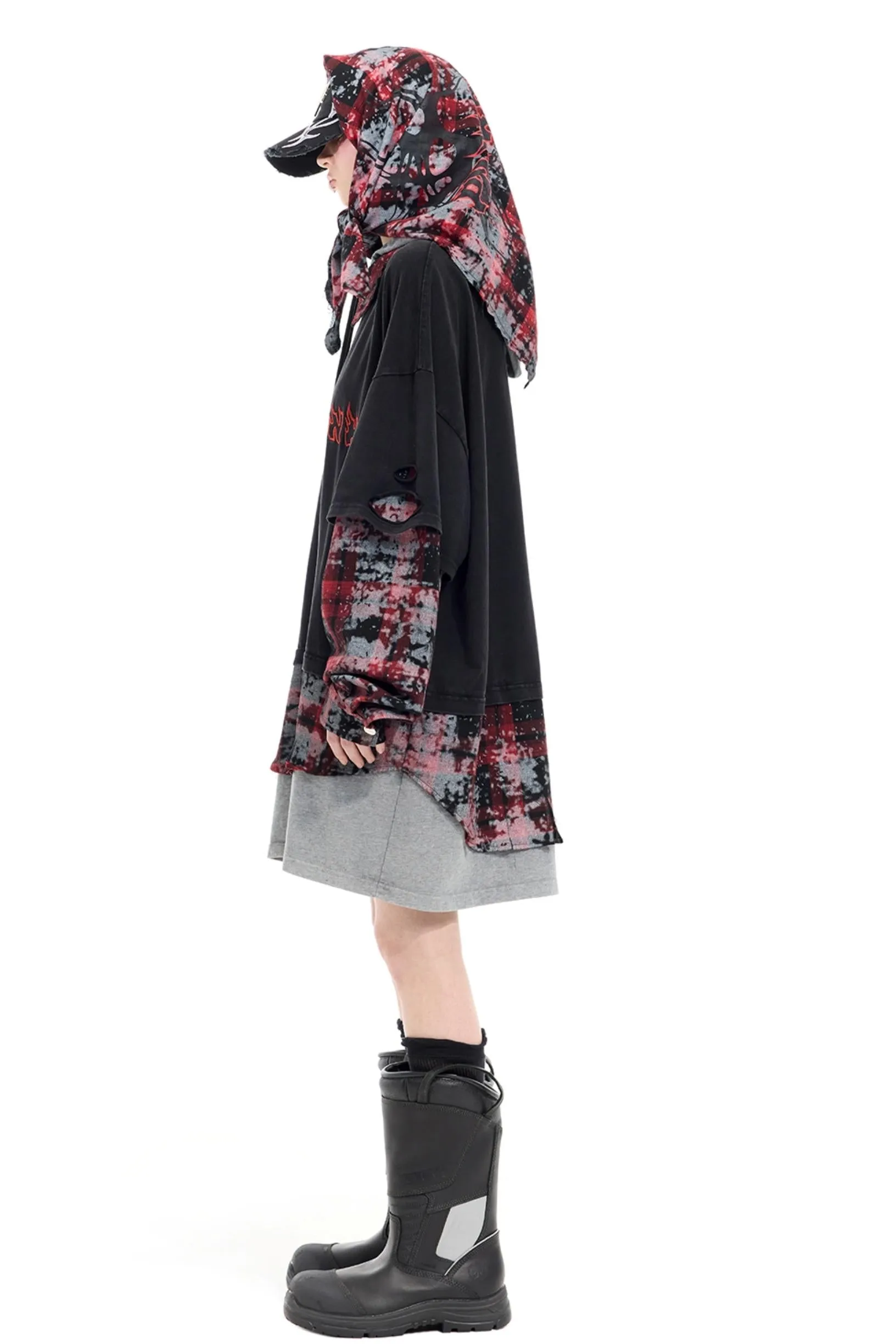 Layered Hooded T-Shirt