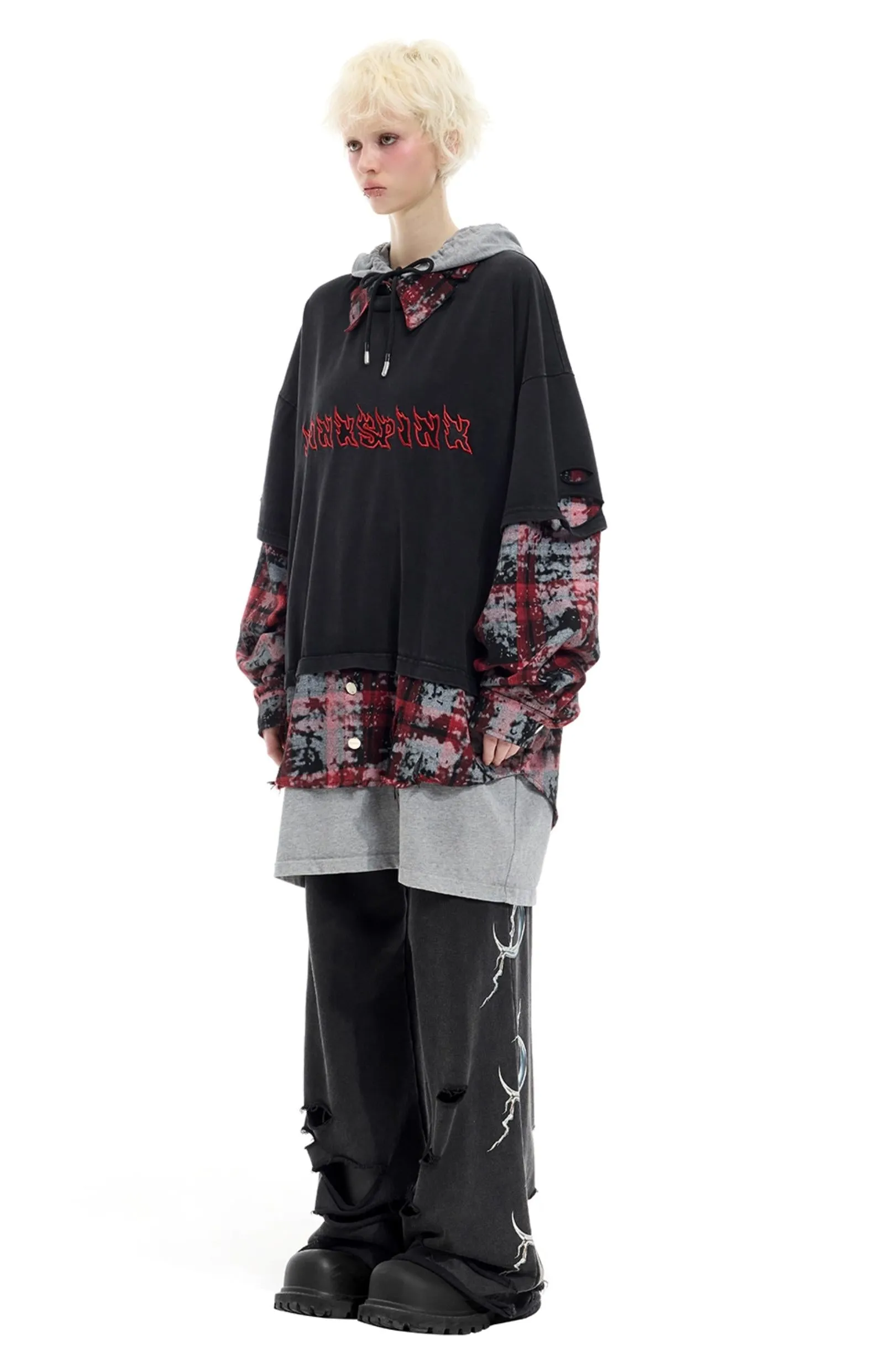 Layered Hooded T-Shirt