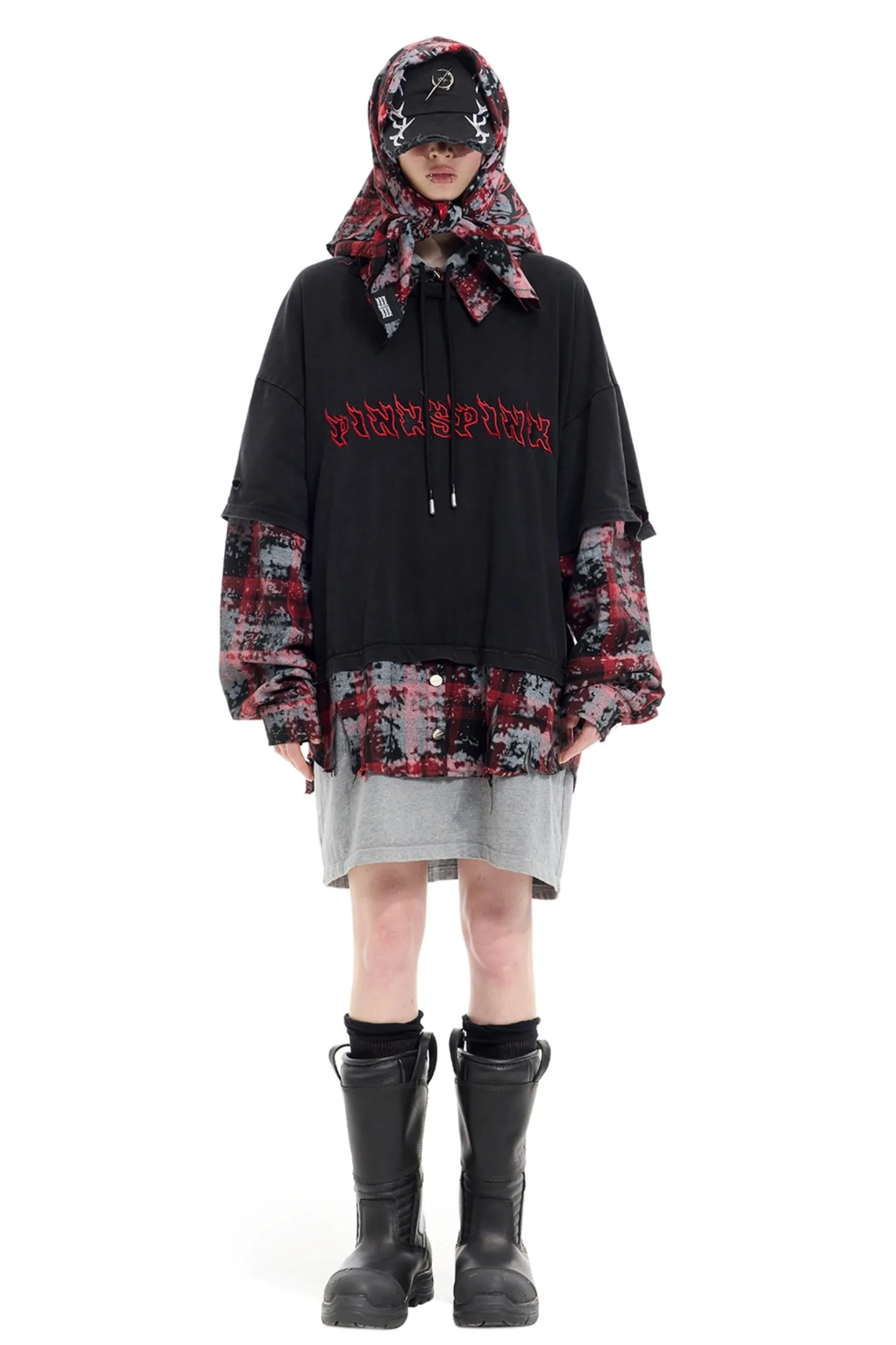 Layered Hooded T-Shirt