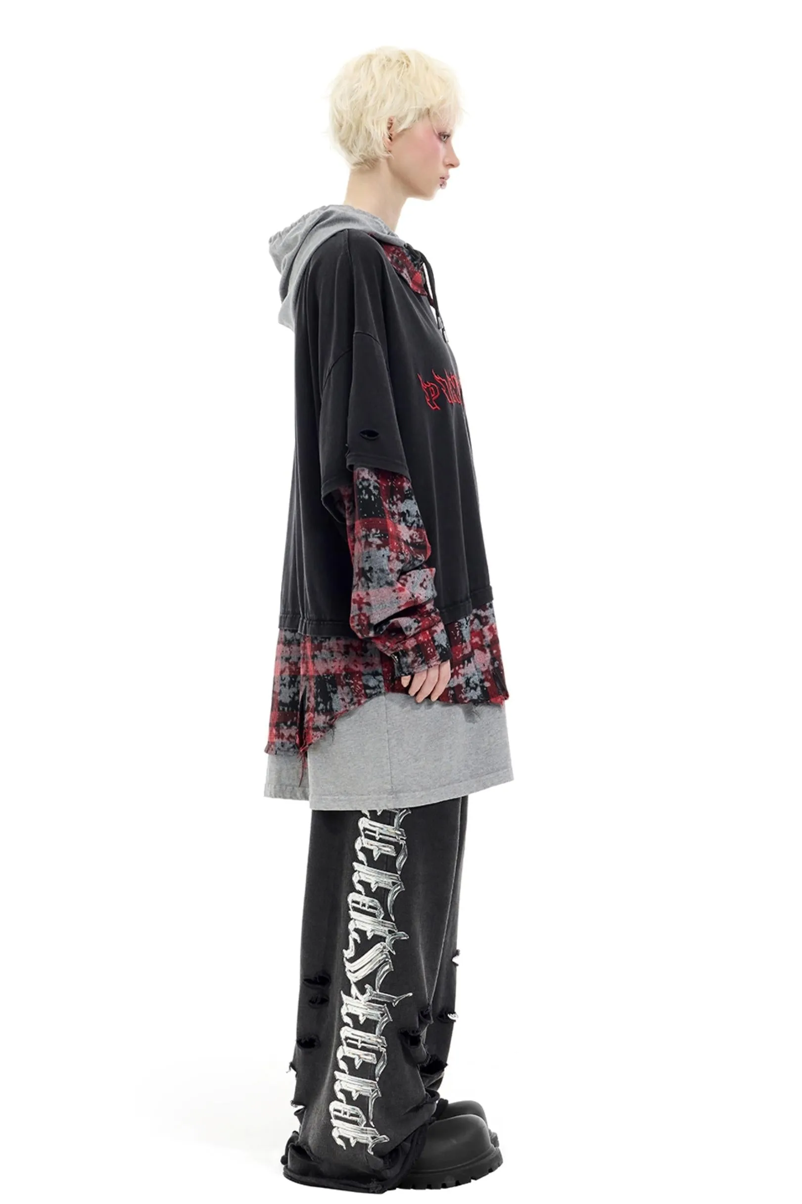 Layered Hooded T-Shirt
